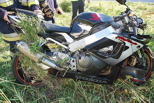 Motocyklista ranny w wypadku